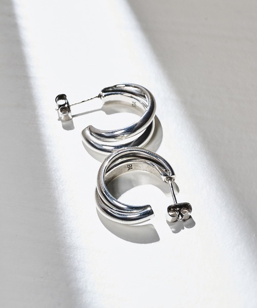 PHILIPPE AUDIBERT（フィリップ オーディベール）の「【PHILIPPE AUDIBERT】Leoville earring S brass silver plated BO6644:AR　ピアス（ピアス（両耳用）・レディース・シルバー・FREE）」の2枚目の写真