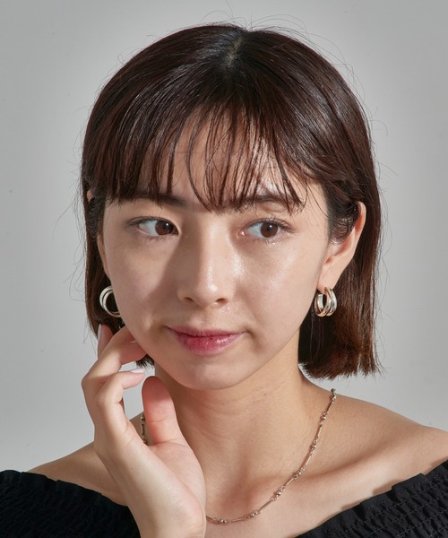 PHILIPPE AUDIBERT（フィリップ オーディベール）の「【PHILIPPE AUDIBERT】Leoville earring S brass silver plated BO6644:AR　ピアス（ピアス（両耳用）・レディース・シルバー・FREE）」の5枚目の写真