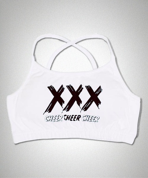 CHEER(チアー)の「XXXスポーツブラトップ(チューブトップ・レディース・ホワイト/ブラック・S/M/L)」の7枚目の写真