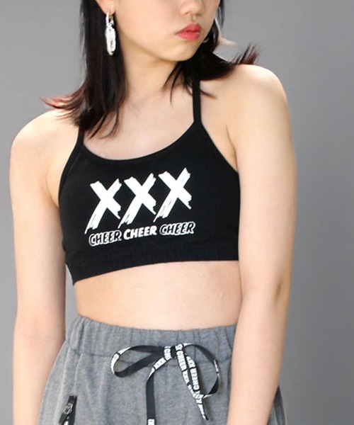 CHEER(チアー)の「XXXスポーツブラトップ(チューブトップ・レディース・ホワイト/ブラック・S/M/L)」の3枚目の写真