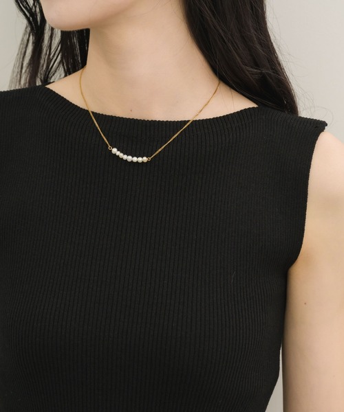 NEUNA（ヌナ）の「ラインタンク（タンクトップ・レディース・ベージュ/ブラック・FREE）」の10枚目の写真