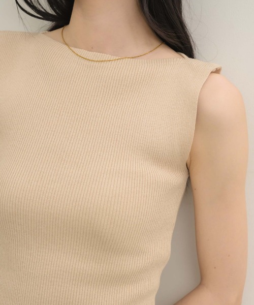 NEUNA（ヌナ）の「ラインタンク（タンクトップ・レディース・ベージュ/ブラック・FREE）」の12枚目の写真