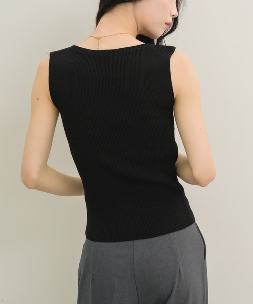 NEUNA（ヌナ）の「ラインタンク（タンクトップ・レディース・ベージュ/ブラック・FREE）」の7枚目の写真