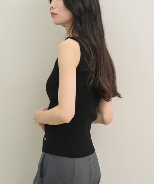 NEUNA（ヌナ）の「ラインタンク（タンクトップ・レディース・ベージュ/ブラック・FREE）」の6枚目の写真