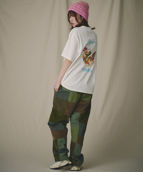 Universal Style Wear（ユニバーサルスタイルウェア）の「Universal Style Wear パッチワーク チノ（チノパンツ・メンズ・ブラック/カーキ/オフホワイト/ベージュ・MEDIUM/LARGE/X-LARGE）」の8枚目の写真