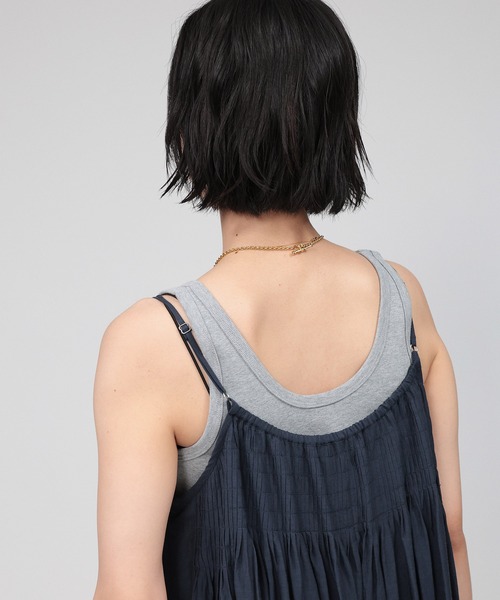 BABYLONE(バビロン)の「2WAYフライスタンクトップ(タンクトップ・レディース・ホワイト/ライトグレー・フリー)」の8枚目の写真