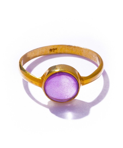 les bonbon(ルボンボン)の「【les bon bon】aura round ring/オーラ ラウンド リング BOB553 ※(リング・レディース・グリーン/パープル/レモンイエロー・9/11/13/15 )」の5枚目の写真