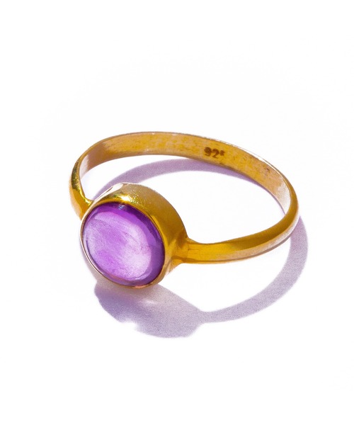 les bonbon(ルボンボン)の「【les bon bon】aura round ring/オーラ ラウンド リング BOB553 ※(リング・レディース・グリーン/パープル/レモンイエロー・9/11/13/15 )」の6枚目の写真