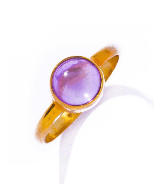 les bonbon(ルボンボン)の「【les bon bon】aura round ring/オーラ ラウンド リング BOB553 ※(リング・レディース・グリーン/パープル/レモンイエロー・9/11/13/15 )」の7枚目の写真