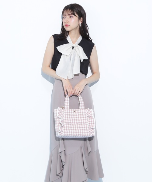 JILLSTUART チドリツイードフリルトートバッグ チドリツイードフリルトートバッグ | JILL by JILL STUART（ジル