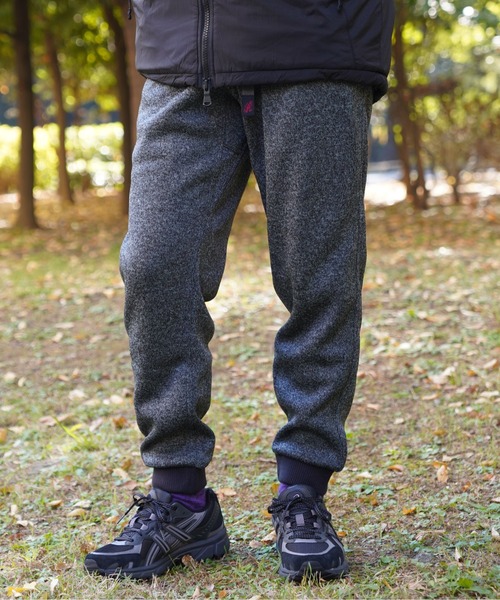 Gramicci（グラミチ）の「GRAMICCI/グラミチ  BONDING KNIT FLEECE NARROW RIB PANT ボンディングニットフリースナローリブパンツ G2FU-P018（スウェットパンツ・メンズ・チャコールグレー/ブラック/グレー・S/M/L/XL）」の3枚目の写真
