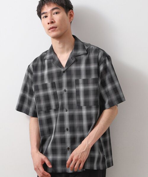 THE SHOP TK (ザ ショップ ティーケー )の「オンブレチェック半袖シャツ 洗濯機OK(シャツ/ブラウス・メンズ・ブラック系1/ブルー系その他3・02/03/04)」の2枚目の写真
