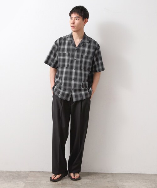 THE SHOP TK (ザ ショップ ティーケー )の「オンブレチェック半袖シャツ 洗濯機OK(シャツ/ブラウス・メンズ・ブラック系1/ブルー系その他3・02/03/04)」の15枚目の写真