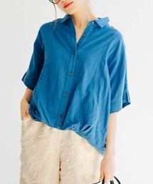 Live in comfort | リブ イン コンフォート ふんわりダブルガーゼのナチュラルシャツ(シャツ/ブラウス)