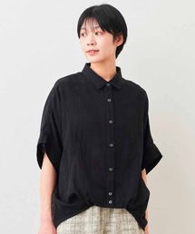 Live in comfort | リブ イン コンフォート ふんわりダブルガーゼのナチュラルシャツ(シャツ/ブラウス)