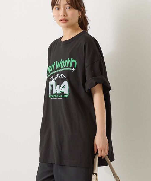 AMERICAN HOLIC(アメリカンホリック)の「AIRLINE Tシャツ(Tシャツ/カットソー・レディース・ブラック/ホワイト系その他/ネイビー・FREE)」の19枚目の写真