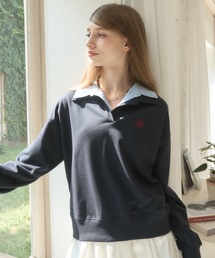 Birthday room（バースデイルーム）の「ダブルカラーポロスウェット/double-color polo sweat shirt（Tシャツ/カットソー）」