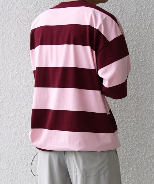 SHIPS any(シップス エニィ)の「SHIPS any: ワイド カラー ボーダー スピンドル Tシャツ◇(Tシャツ/カットソー・メンズ・ネイビー/ブラウン/ブルー/ワイン・MEDIUM/LARGE)」の16枚目の写真