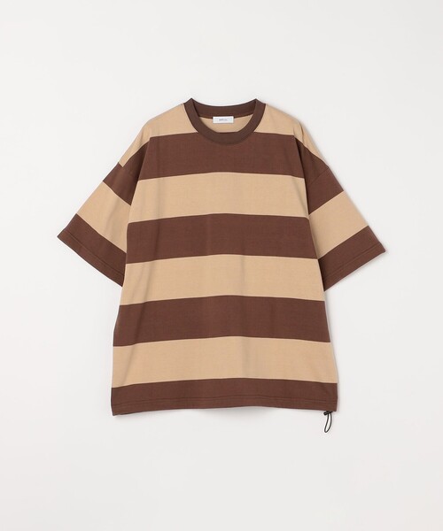 SHIPS any: ワイド カラー ボーダー スピンドル Tシャツ◇ SHIPS any: ワイド カラー ボーダー スピンドル Tシャツ (ロンT