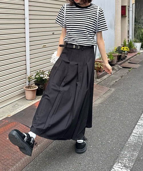 DAYDAY(デイデイ)の「スピンロゴボーダー S/S Tシャツ(Tシャツ/カットソー・レディース・ホワイト/グレー・L/M)」の6枚目の写真