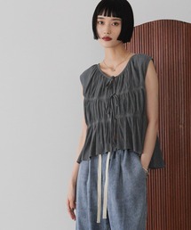 LOWRYS FARM | ヨウリュウシャーリングノースリーブ　 579524(シャツ/ブラウス)