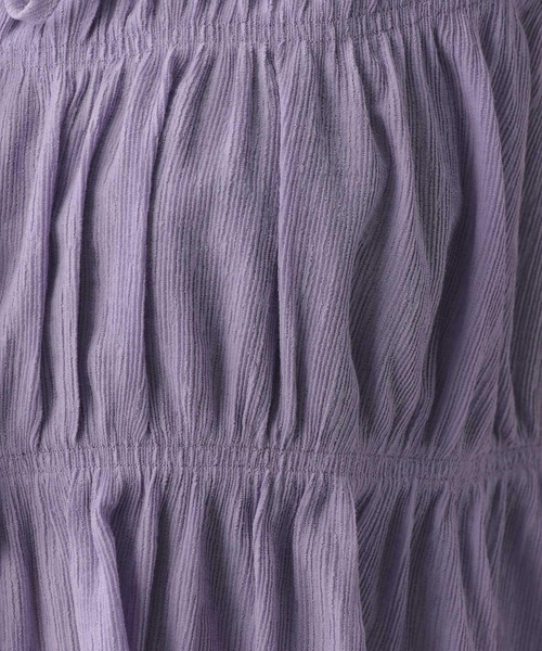 LOWRYS FARM（ローリーズファーム）の「ヨウリュウシャーリングノースリーブ　 579524（シャツ/ブラウス・レディース・パープル/ブラウン/グレー/アイボリー・FREE）」の9枚目の写真