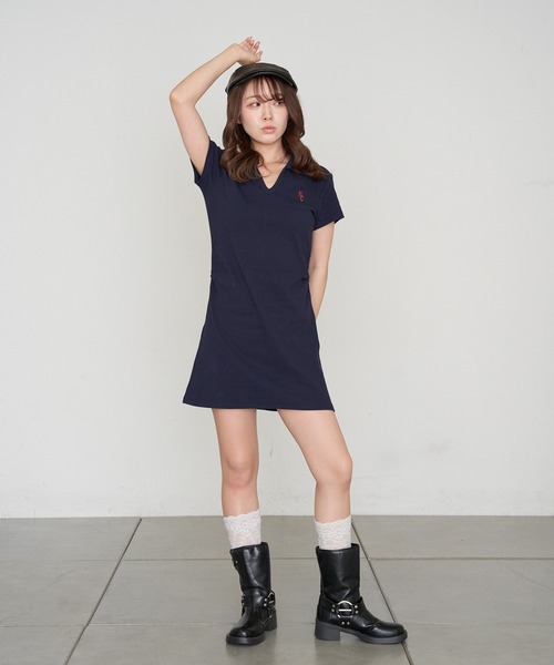 RAY CASSIN(レイカズン)の「スキッパーポロ刺繍ミニワンピース(ワンピース・レディース・ホワイト系その他/ネイビー/グレー・FREE)」の12枚目の写真