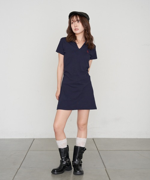 RAY CASSIN(レイカズン)の「スキッパーポロ刺繍ミニワンピース(ワンピース・レディース・ホワイト系その他/ネイビー/グレー・FREE)」の16枚目の写真