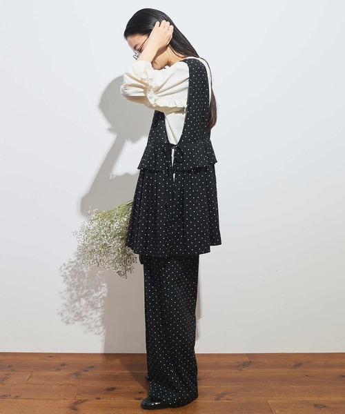 fig London(フィグロンドン)の「●CottonCupra twill pants(スラックス・レディース・ドット/ブラック・FREE)」の19枚目の写真