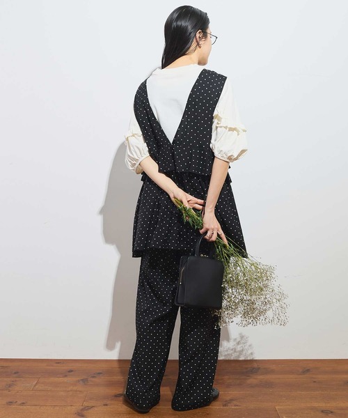 fig London(フィグロンドン)の「●CottonCupra twill pants(スラックス・レディース・ドット/ブラック・FREE)」の21枚目の写真