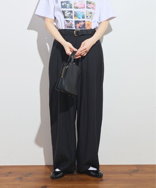 fig London(フィグロンドン)の「●CottonCupra twill pants(スラックス・レディース・ドット/ブラック・FREE)」の4枚目の写真