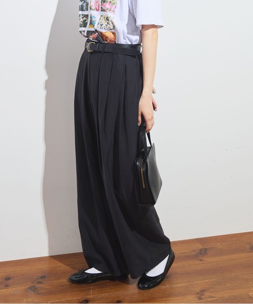 fig London(フィグロンドン)の「●CottonCupra twill pants(スラックス・レディース・ドット/ブラック・FREE)」の6枚目の写真