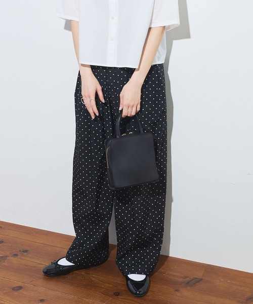 fig London(フィグロンドン)の「●CottonCupra twill pants(スラックス・レディース・ドット/ブラック・FREE)」の10枚目の写真