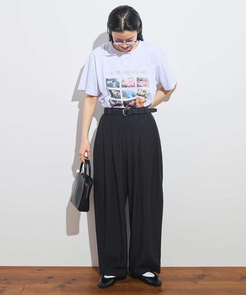 fig London(フィグロンドン)の「●CottonCupra twill pants(スラックス・レディース・ドット/ブラック・FREE)」の11枚目の写真