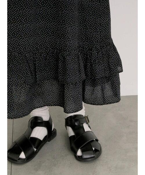 Samansa Mos2(サマンサ モスモス)の「柄アソート裾ティアードスカート(スカート・レディース・キナリ/ブルー/レッド/ブラック/オフホワイト・F)」の18枚目の写真