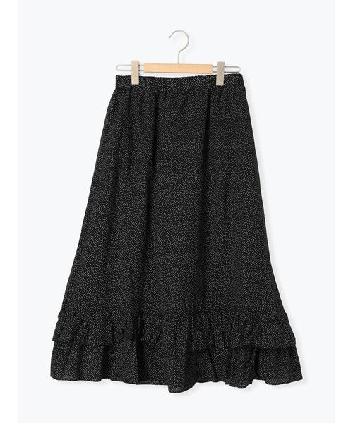 Samansa Mos2(サマンサ モスモス)の「柄アソート裾ティアードスカート(スカート・レディース・キナリ/ブルー/レッド/ブラック/オフホワイト・F)」の6枚目の写真