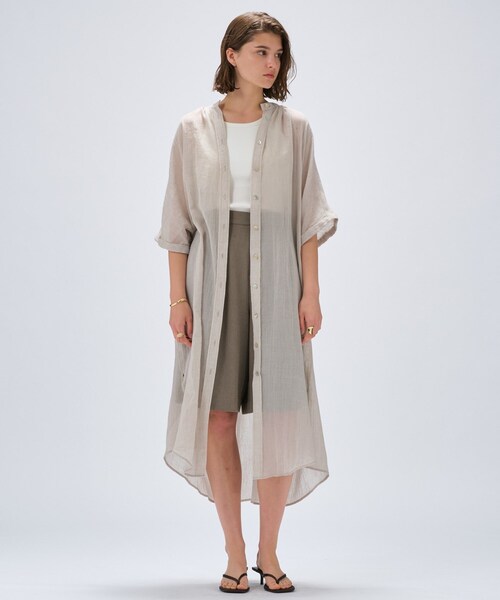 cloenc（クロエンス）の「【手洗い可】ギャザーボリュームワンピース（ワンピース・レディース・ダークグレー/ブラウン系その他・01/02）」の2枚目の写真