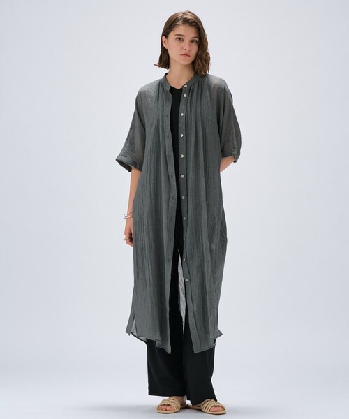 cloenc（クロエンス）の「【手洗い可】ギャザーボリュームワンピース（ワンピース・レディース・ダークグレー/ブラウン系その他・01/02）」の12枚目の写真