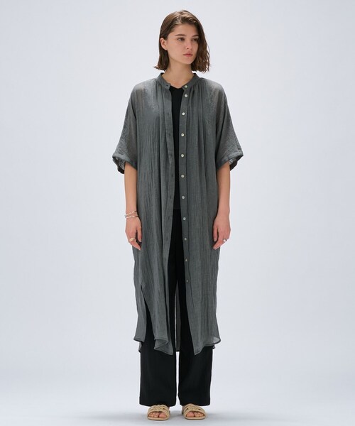 cloenc（クロエンス）の「【手洗い可】ギャザーボリュームワンピース（ワンピース・レディース・ダークグレー/ブラウン系その他・01/02）」の13枚目の写真