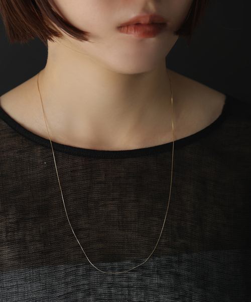 WEB限定》5mmボールYチェーンネックレス K10（ネックレス