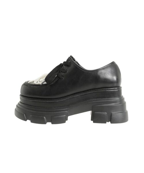 EMODA(エモダ)の「タンクソールリボンローファー(ローファー・レディース・ブラック/ベージュ・LARGE/MEDIUM/SMALL)」の4枚目の写真