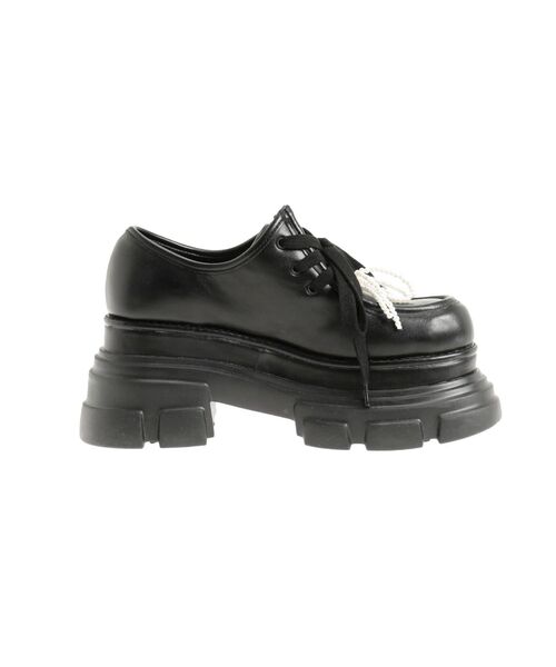 EMODA(エモダ)の「タンクソールリボンローファー(ローファー・レディース・ブラック/ベージュ・LARGE/MEDIUM/SMALL)」の5枚目の写真