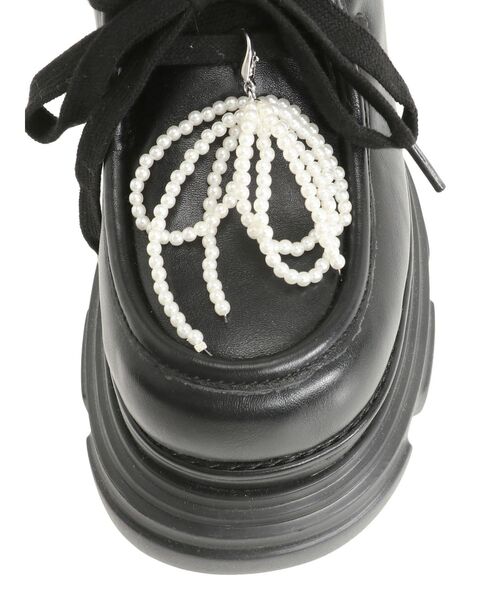 EMODA(エモダ)の「タンクソールリボンローファー(ローファー・レディース・ブラック/ベージュ・LARGE/MEDIUM/SMALL)」の7枚目の写真