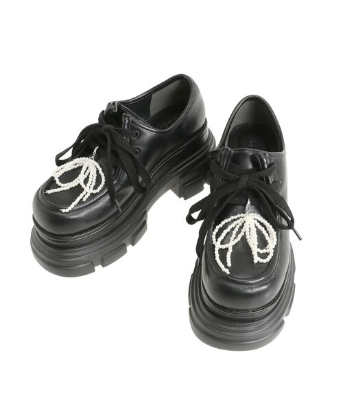 EMODA(エモダ)の「タンクソールリボンローファー(ローファー・レディース・ブラック/ベージュ・LARGE/MEDIUM/SMALL)」の11枚目の写真