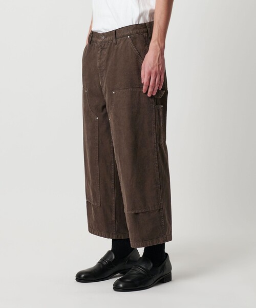 MONKEY TIME（モンキータイム）の「ガーメントダイ ダック ダブルニー アンクル パンツ（デニムパンツ・メンズ・ブラック/ダークブラウン・S/L/M）」の9枚目の写真