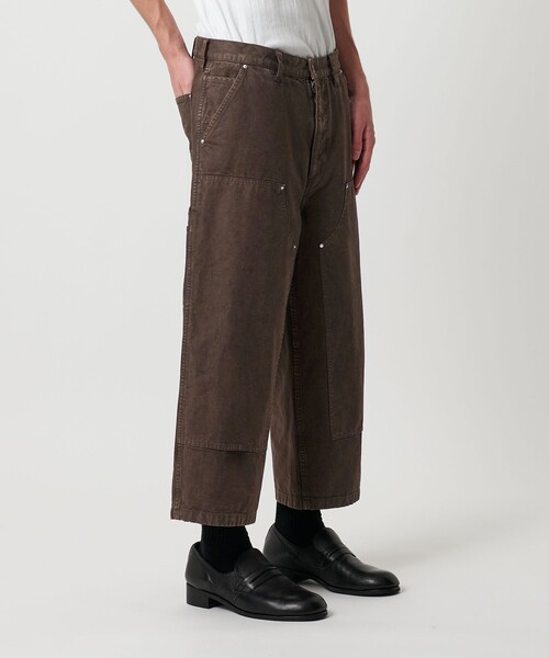 MONKEY TIME（モンキータイム）の「ガーメントダイ ダック ダブルニー アンクル パンツ（デニムパンツ・メンズ・ブラック/ダークブラウン・S/L/M）」の10枚目の写真