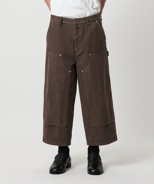 MONKEY TIME（モンキータイム）の「ガーメントダイ ダック ダブルニー アンクル パンツ（デニムパンツ・メンズ・ブラック/ダークブラウン・S/L/M）」の11枚目の写真