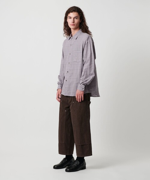 MONKEY TIME（モンキータイム）の「ガーメントダイ ダック ダブルニー アンクル パンツ（デニムパンツ・メンズ・ブラック/ダークブラウン・S/L/M）」の14枚目の写真