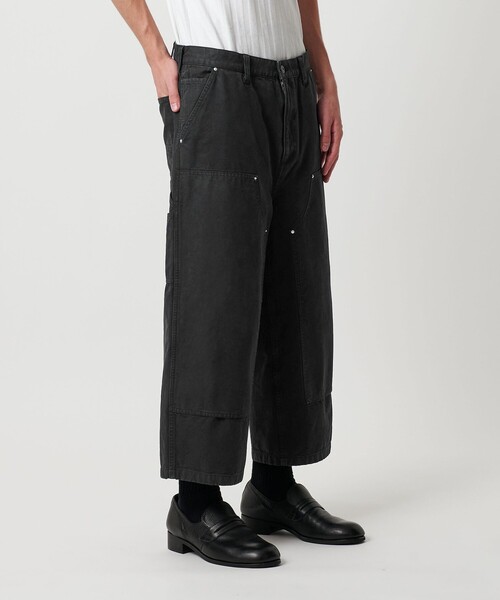 MONKEY TIME（モンキータイム）の「ガーメントダイ ダック ダブルニー アンクル パンツ（デニムパンツ・メンズ・ブラック/ダークブラウン・S/L/M）」の18枚目の写真