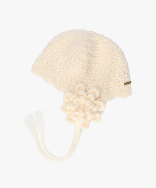 kaorinomori（カオリノモリ）の「kaorinomori リタニット / カオリノモリ（ニットキャップ/ビーニー・レディース・ブラック/ホワイト・FREE）」の8枚目の写真